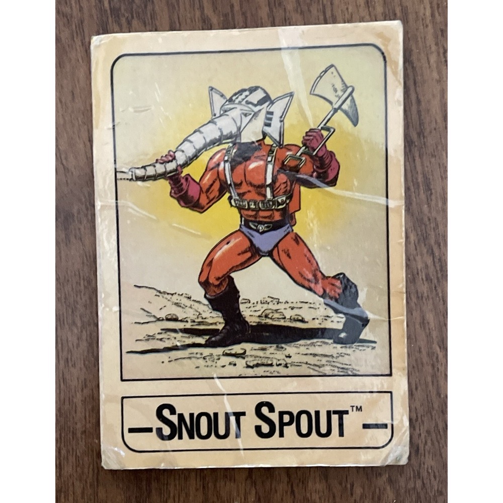1986 MOTU - SNOUT SPOUT WONDER BREAD He-Man Card Masters of the Universe RARE